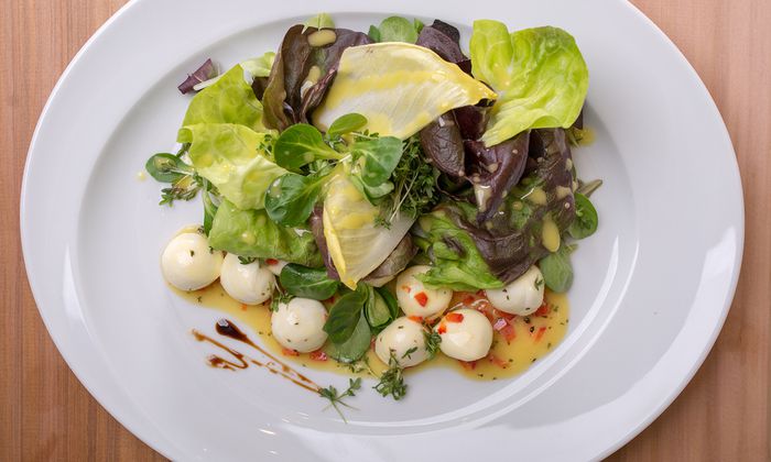 Brotzeit Ideen - Mozzarella Salat mit Limonendressing
